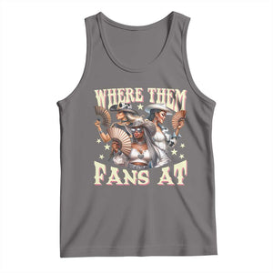 Melanin Cowgirls Tank Top Where Them Fans At Country Life Women Girls TS02 Deep Heather Print Your Wear