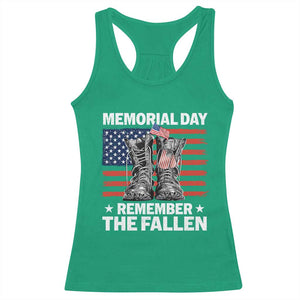 Memorial Day Remember The Fallen Racerback Tank Top Veteran Military Vintage USA Flag TS10 Irish Green Print Your Wear