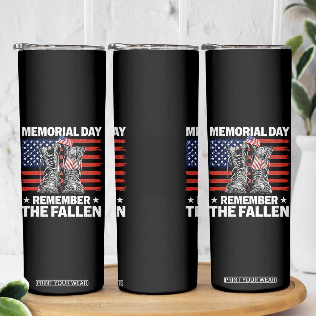 Memorial Day Remember The Fallen Skinny Tumbler Veteran Military Vintage USA Flag TS10 Print Your Wear