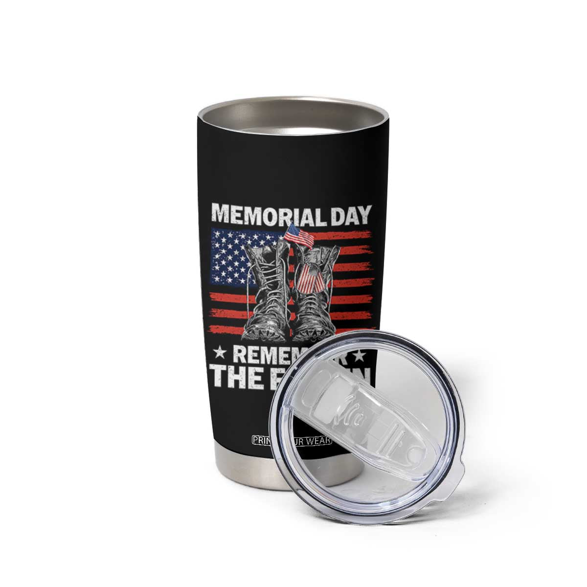 Memorial Day Remember The Fallen Tumbler Cup Veteran Military Vintage USA Flag TS10 Print Your Wear
