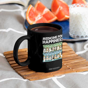 Mental Health Coffee Mug Medicine For Happiness Cute Cat TS09 Print Your Wear