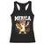 Merica Cat Racerback Tank Top Funny 4th of July Hot Dog and Fireworks Patriotic USA Flag TS02 Black Print Your Wear