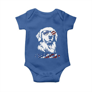 Merica Golden Retriever Baby Onesie 4th of July Dog Patriotic Dog Mom TS10 Royal Blue Print Your Wear