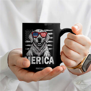 Merica Golden Retriever Coffee Mug Patriotic Dog US Flag 4th Of July TS02 Print Your Wear