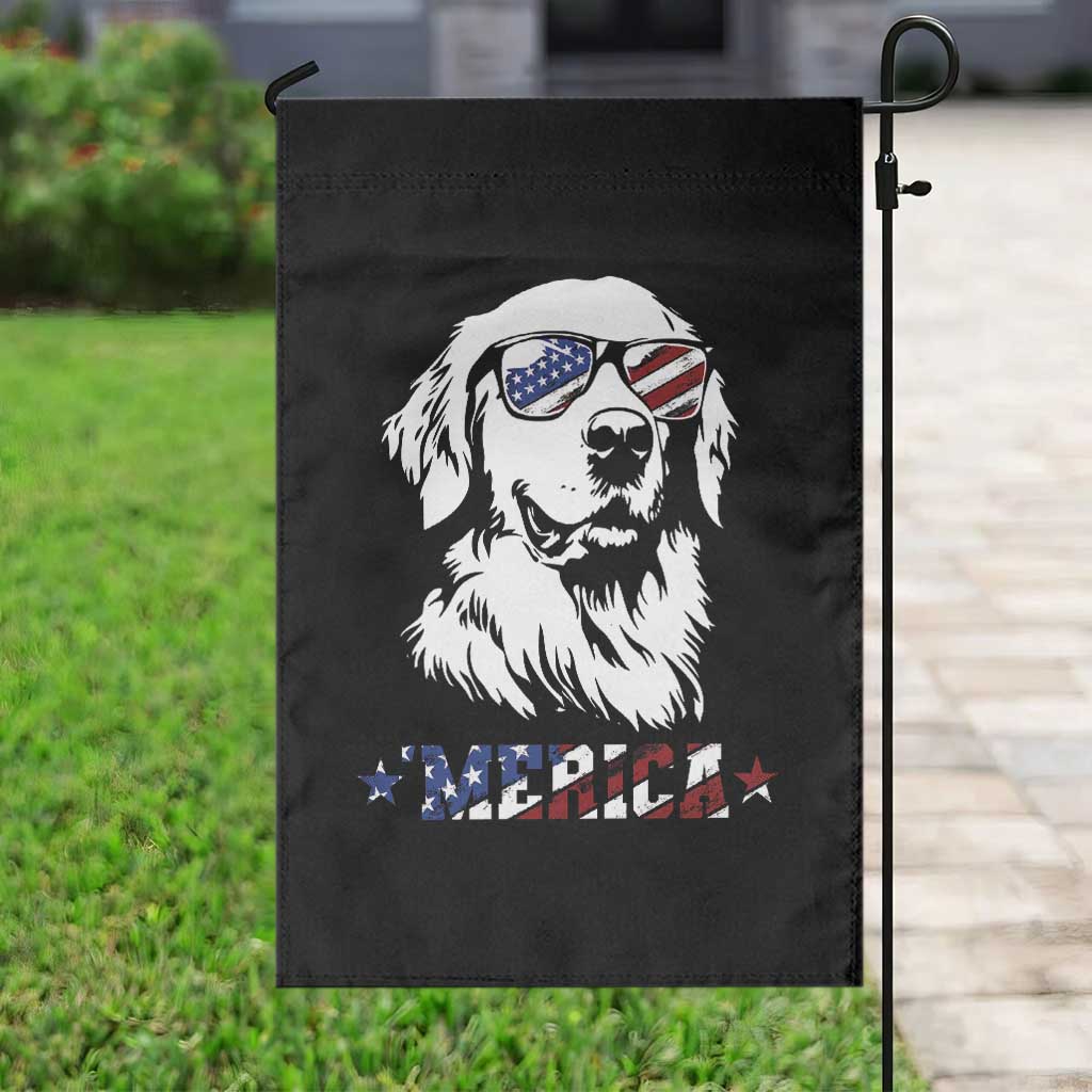 Merica Golden Retriever Garden Flag 4th of July Dog Patriotic Dog Mom TS10 Print Your Wear