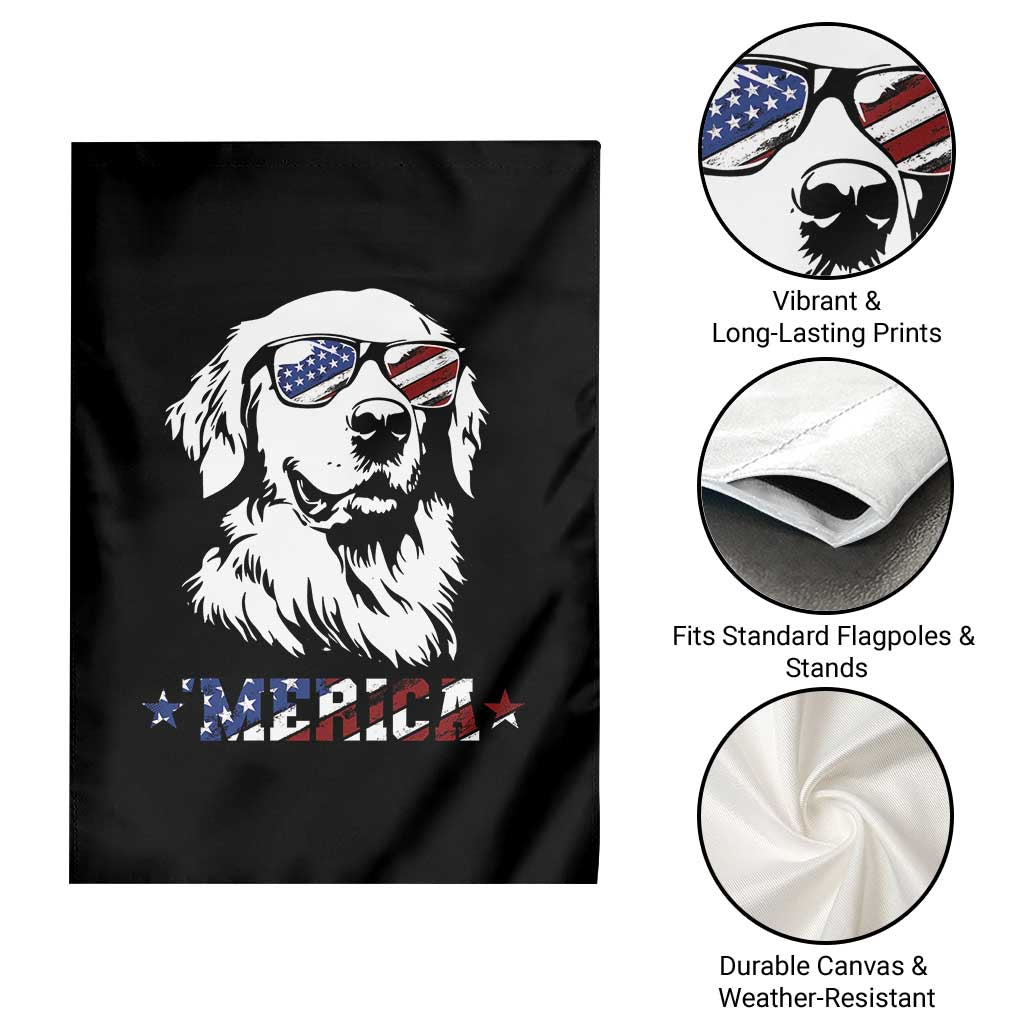 Merica Golden Retriever Garden Flag 4th of July Dog Patriotic Dog Mom TS10 Print Your Wear