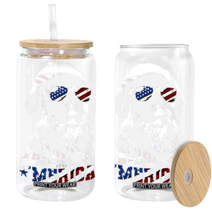 Merica Golden Retriever Glass Can 4th of July Dog Patriotic Dog Mom TS10 Black Print Your Wear