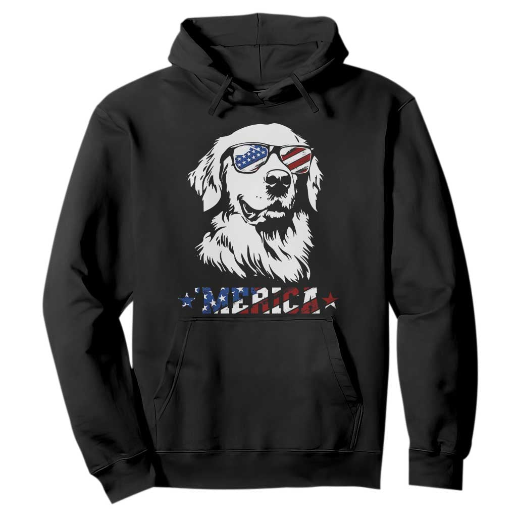 Merica Golden Retriever Hoodie 4th of July Dog Patriotic Dog Mom TS10 Black Print Your Wear