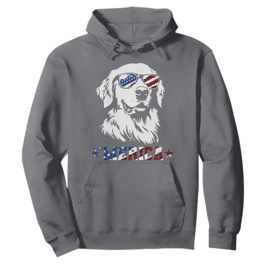 Merica Golden Retriever Hoodie 4th of July Dog Patriotic Dog Mom TS10 Charcoal Print Your Wear