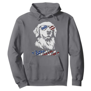 Merica Golden Retriever Hoodie 4th of July Dog Patriotic Dog Mom TS10 Charcoal Print Your Wear