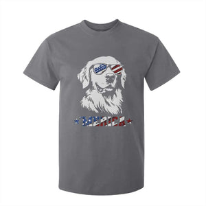 Merica Golden Retriever T Shirt For Kid 4th of July Dog Patriotic Dog Mom TS10 Charcoal Print Your Wear