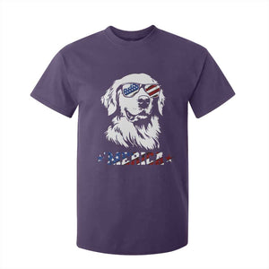 Merica Golden Retriever T Shirt For Kid 4th of July Dog Patriotic Dog Mom TS10 Purple Print Your Wear