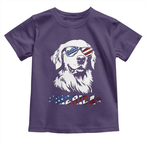 Merica Golden Retriever Toddler T Shirt 4th of July Dog Patriotic Dog Mom TS10 Purple Print Your Wear