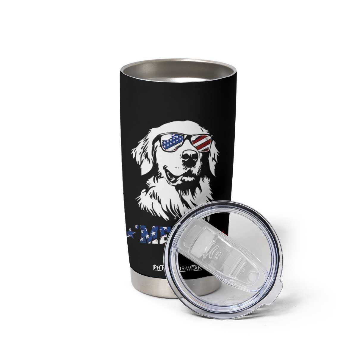 Merica Golden Retriever Tumbler Cup 4th of July Dog Patriotic Dog Mom TS10 Print Your Wear