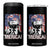 Merica Trump 4th Of July American Flag 4 in 1 Can Cooler Tumbler TS11 One Size: 16 oz Black Print Your Wear