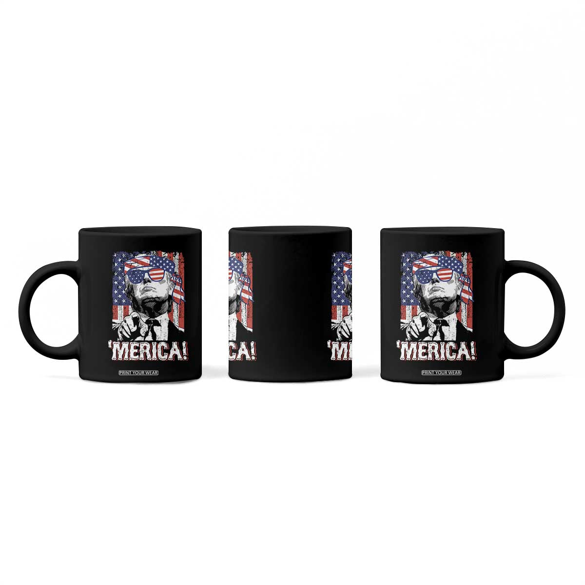 Merica Trump 4th Of July American Flag Coffee Mug TS11 Print Your Wear