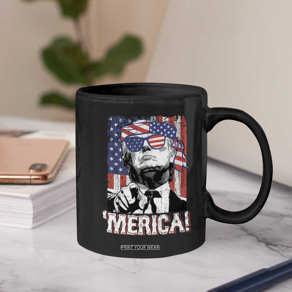 Merica Trump 4th Of July American Flag Coffee Mug TS11 Print Your Wear