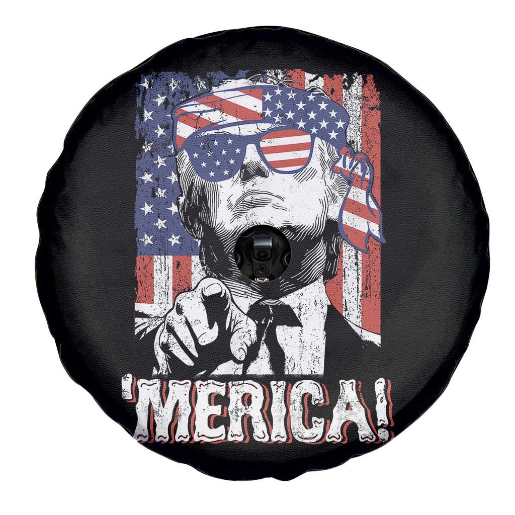 Merica Trump 4th Of July American Flag Spare Tire Cover TS11 Print Your Wear