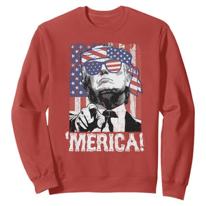 Merica Trump 4th Of July American Flag Sweatshirt TS11 Red Print Your Wear