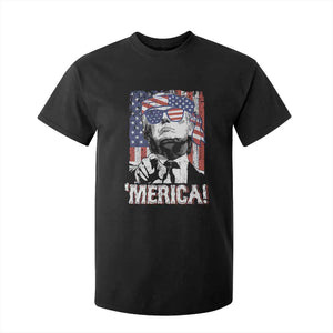 Merica Trump 4th Of July American Flag T Shirt For Kid TS11 Black Print Your Wear
