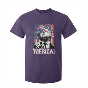 Merica Trump 4th Of July American Flag T Shirt For Kid TS11 Purple Print Your Wear