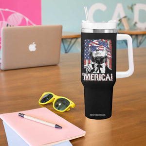 Merica Trump 4th Of July American Flag Tumbler With Handle TS11 Print Your Wear