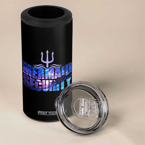 Mermaid Security 4 in 1 Can Cooler Tumbler Funny Mermaid Family Squad TS10 Print Your Wear