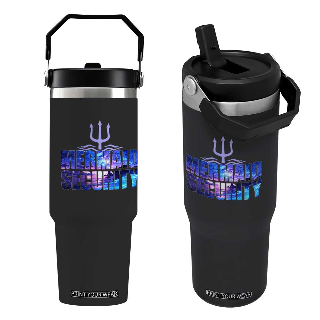 Mermaid Security Flip Straw Tumbler Funny Mermaid Family Squad TS10 One Size: 30 oz Black Print Your Wear