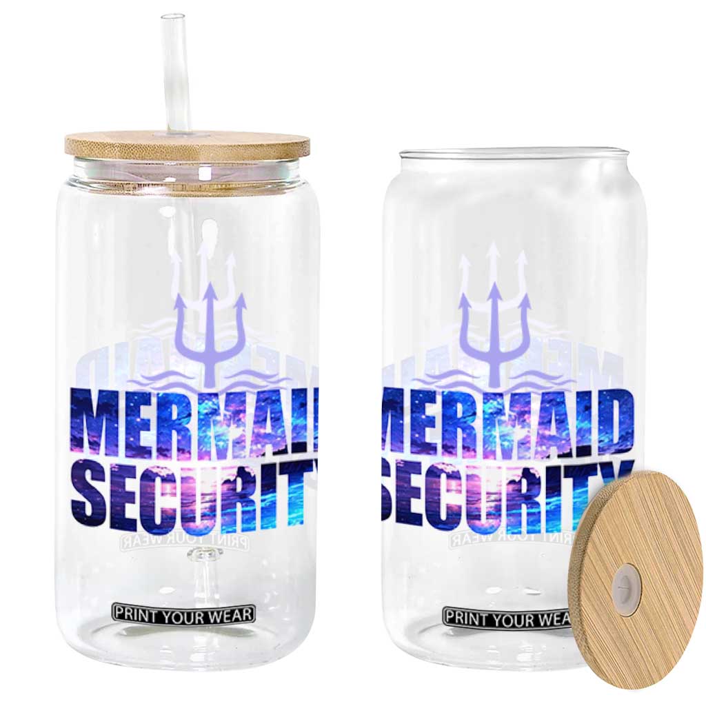 Mermaid Security Glass Can Funny Mermaid Family Squad TS10 Black Print Your Wear