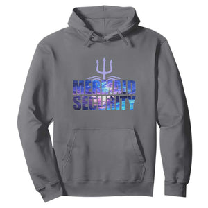 Mermaid Security Hoodie Funny Mermaid Family Squad TS10 Charcoal Print Your Wear