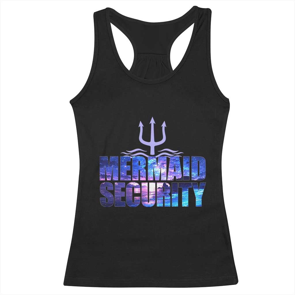 Mermaid Security Racerback Tank Top Funny Mermaid Family Squad TS10 Black Print Your Wear