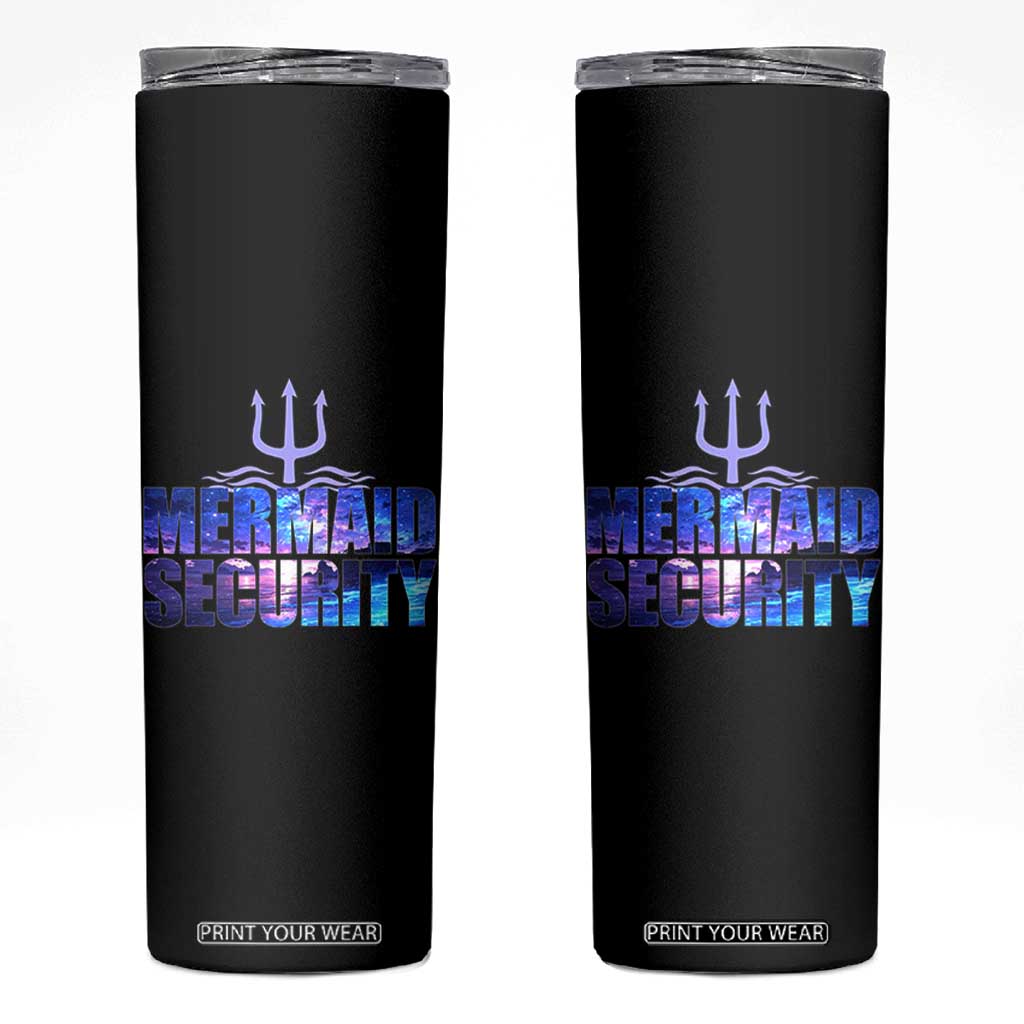 Mermaid Security Skinny Tumbler Funny Mermaid Family Squad TS10 Black Print Your Wear