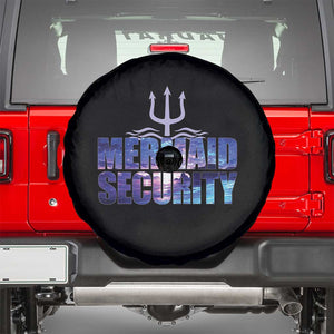 Mermaid Security Spare Tire Cover Funny Mermaid Family Squad TS10 Black Print Your Wear