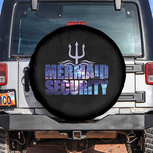 Mermaid Security Spare Tire Cover Funny Mermaid Family Squad TS10 No hole Black Print Your Wear