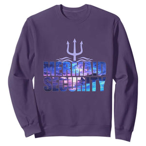 Mermaid Security Sweatshirt Funny Mermaid Family Squad TS10 Purple Print Your Wear