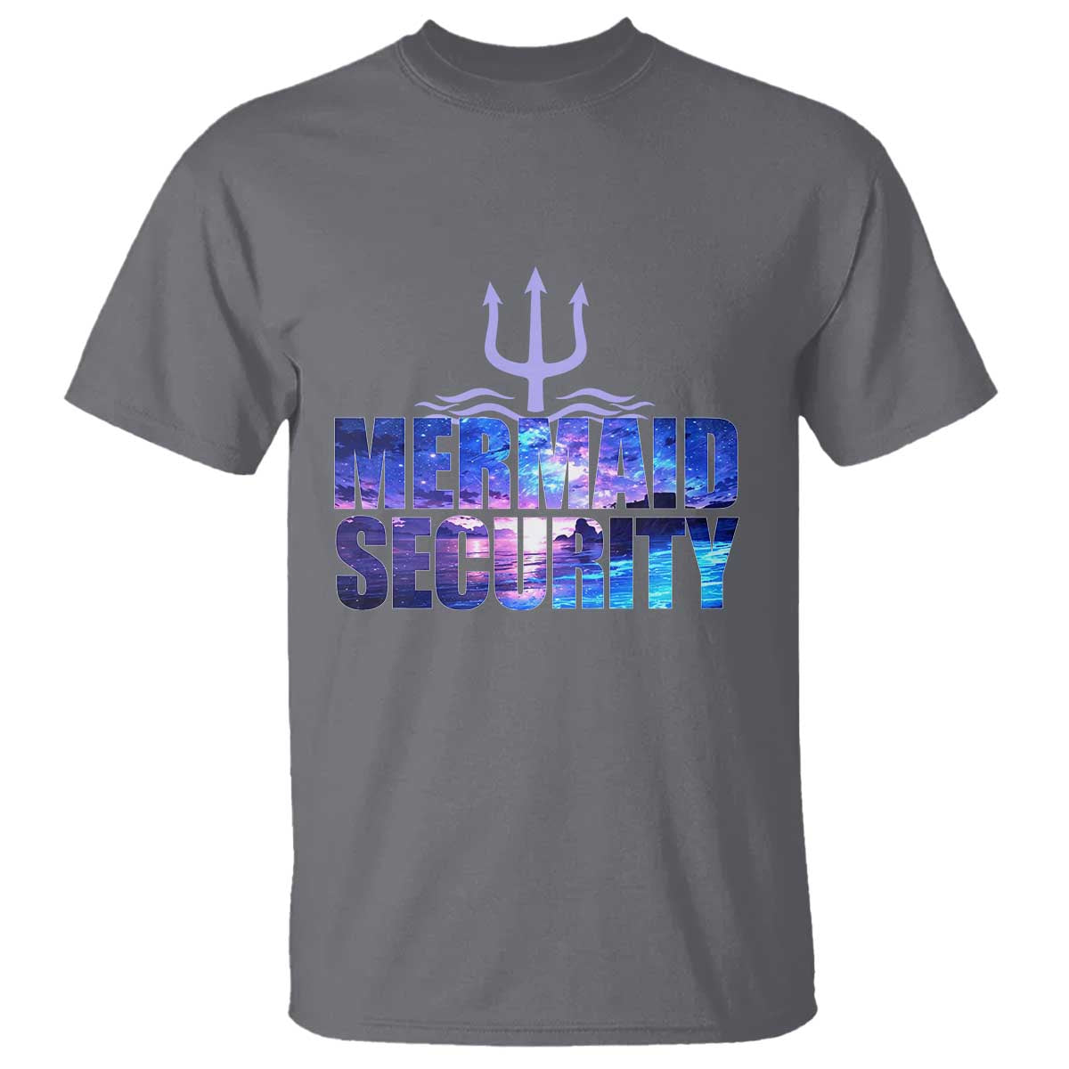 Mermaid Security T Shirt Funny Mermaid Family Squad TS10 Charcoal Print Your Wear
