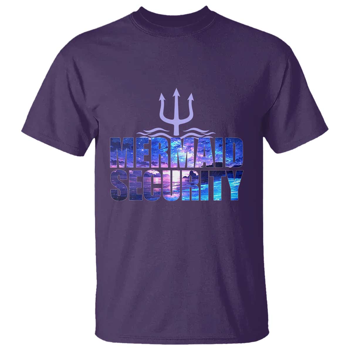 Mermaid Security T Shirt Funny Mermaid Family Squad TS10 Purple Print Your Wear
