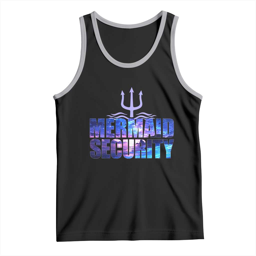 Mermaid Security Tank Top Funny Mermaid Family Squad TS10 Black Athletic Heather Print Your Wear