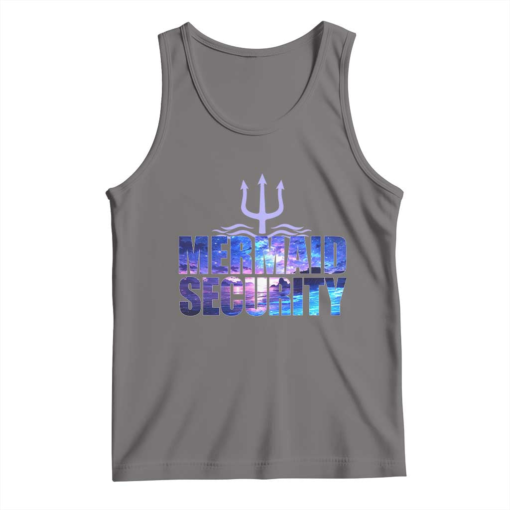 Mermaid Security Tank Top Funny Mermaid Family Squad TS10 Deep Heather Print Your Wear