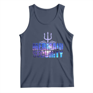 Mermaid Security Tank Top Funny Mermaid Family Squad TS10 Navy Print Your Wear