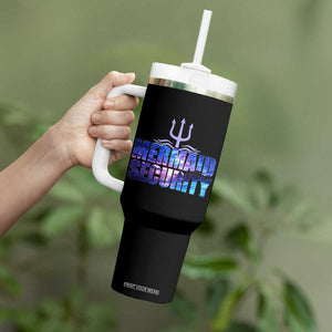 Mermaid Security Tumbler With Handle Funny Mermaid Family Squad TS10 Print Your Wear