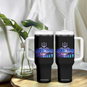 Mermaid Security Tumbler With Handle Funny Mermaid Family Squad TS10 Print Your Wear