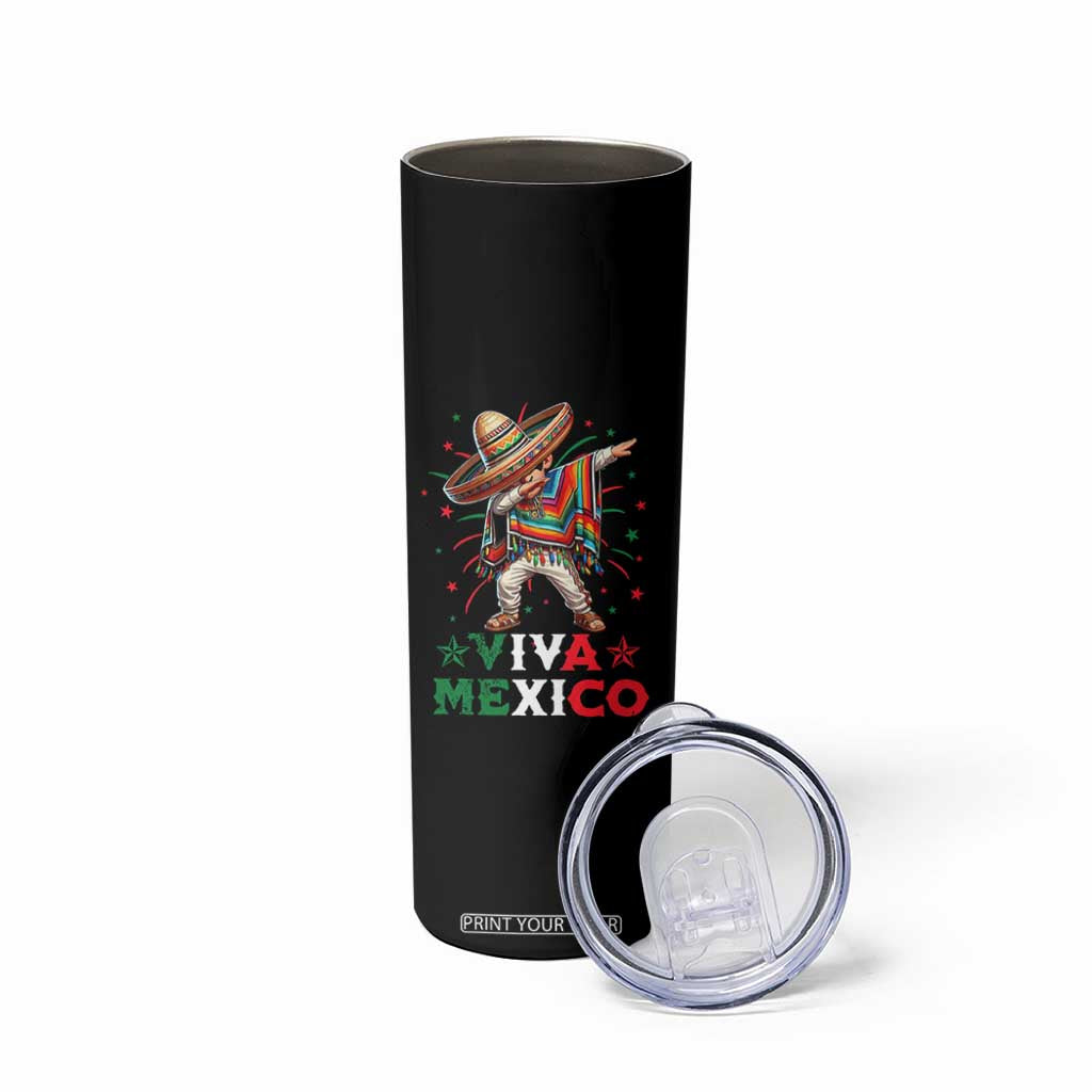 Mexican Boy Dabbing Skinny Tumbler Poncho Cinco de Mayo Flag Viva Mexico TS10 Print Your Wear