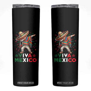 Mexican Boy Dabbing Skinny Tumbler Poncho Cinco de Mayo Flag Viva Mexico TS10 Black Print Your Wear