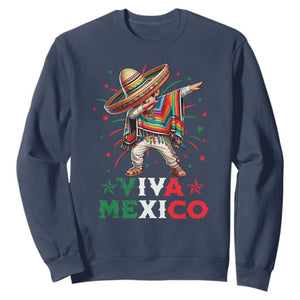 Mexican Boy Dabbing Sweatshirt Poncho Cinco de Mayo Flag Viva Mexico TS10 Navy Print Your Wear
