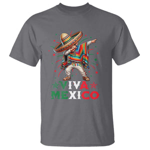 Mexican Boy Dabbing T Shirt Poncho Cinco de Mayo Flag Viva Mexico TS10 Charcoal Print Your Wear
