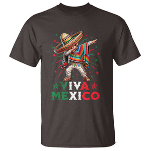 Mexican Boy Dabbing T Shirt Poncho Cinco de Mayo Flag Viva Mexico TS10 Dark Chocolate Print Your Wear