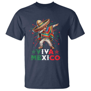 Mexican Boy Dabbing T Shirt Poncho Cinco de Mayo Flag Viva Mexico TS10 Navy Print Your Wear