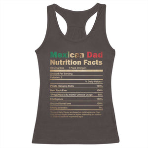 Mexican Dad Racerback Tank Top Regalo Para Papa Nutrition Facts TS10 Dark Chocolate Print Your Wear