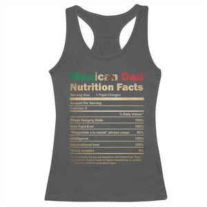 Mexican Dad Racerback Tank Top Regalo Para Papa Nutrition Facts TS10 Dark Heather Print Your Wear